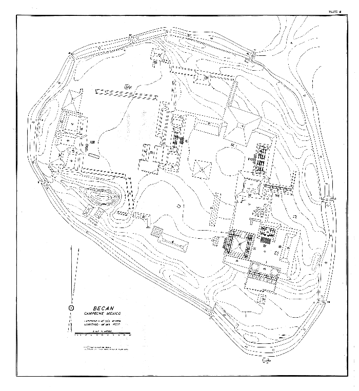 Map of the site of Becan