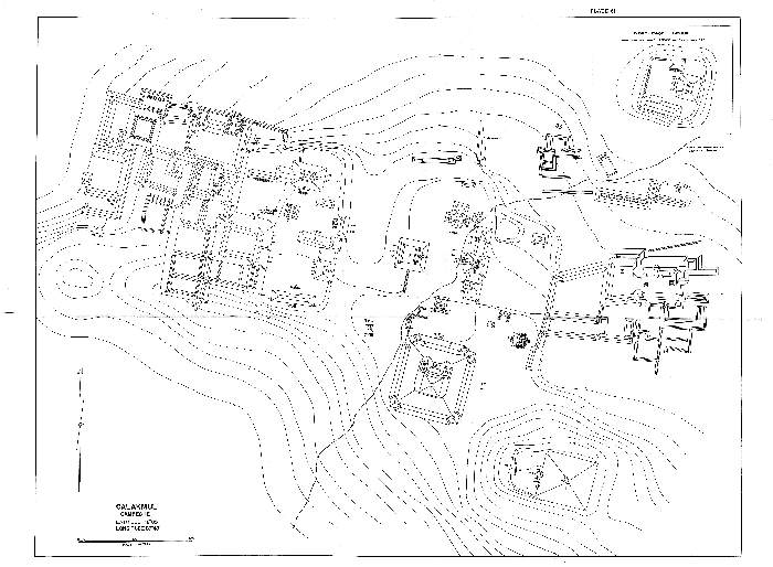 Map of the site of Calakmul