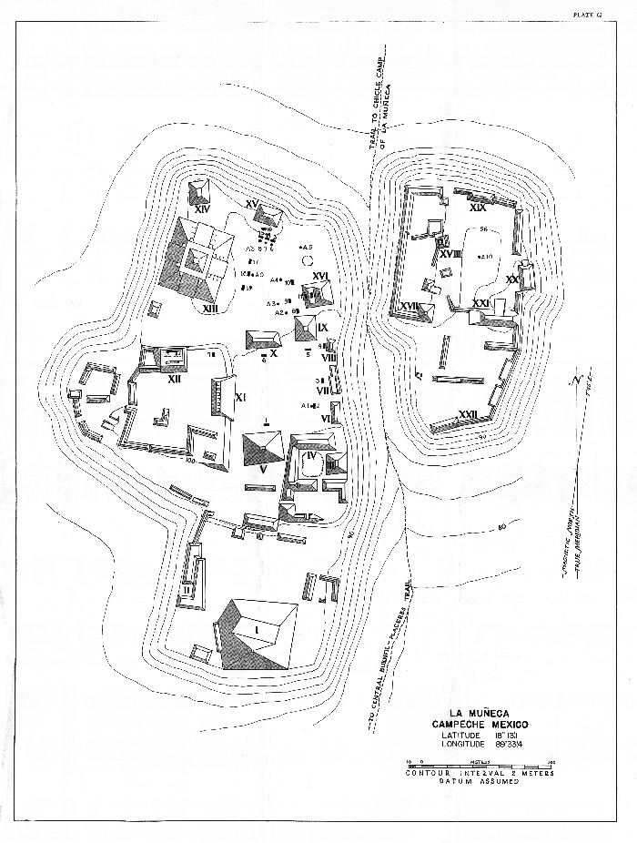 Map of the site of La Muneca