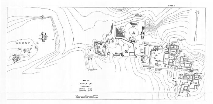 Map of the site of Naachtun