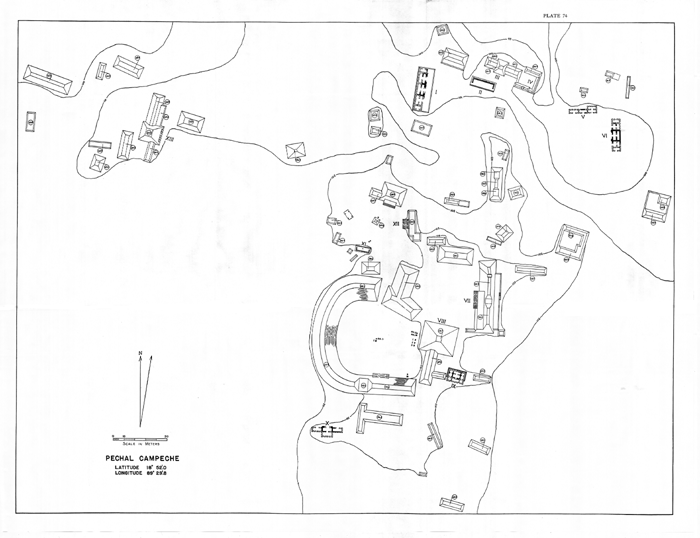 Map of the site of Pechal