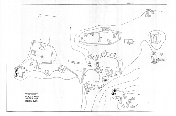 Map of the site of Peor Es Nada