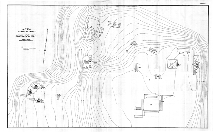 Map of the site of Uxul