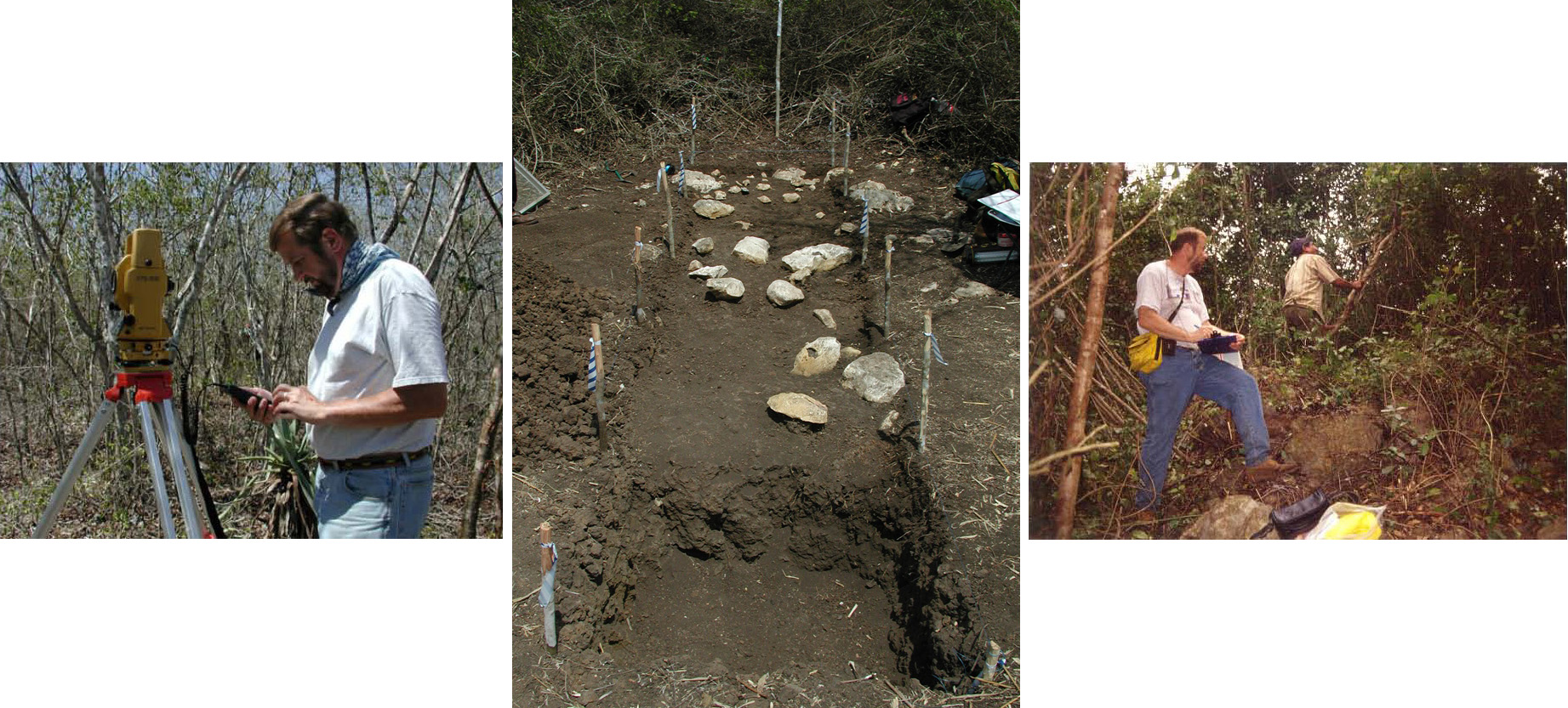 Three Images Winemiller Survey Excavation Pit Winemiller GPS